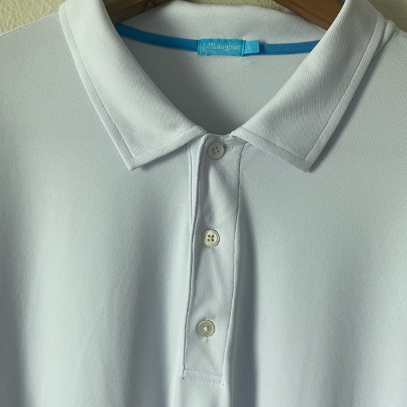 J.McLaughlin Men’s Short Sleeve Peak Performance White Polo Shirt Size Large - Picture 4 of 14